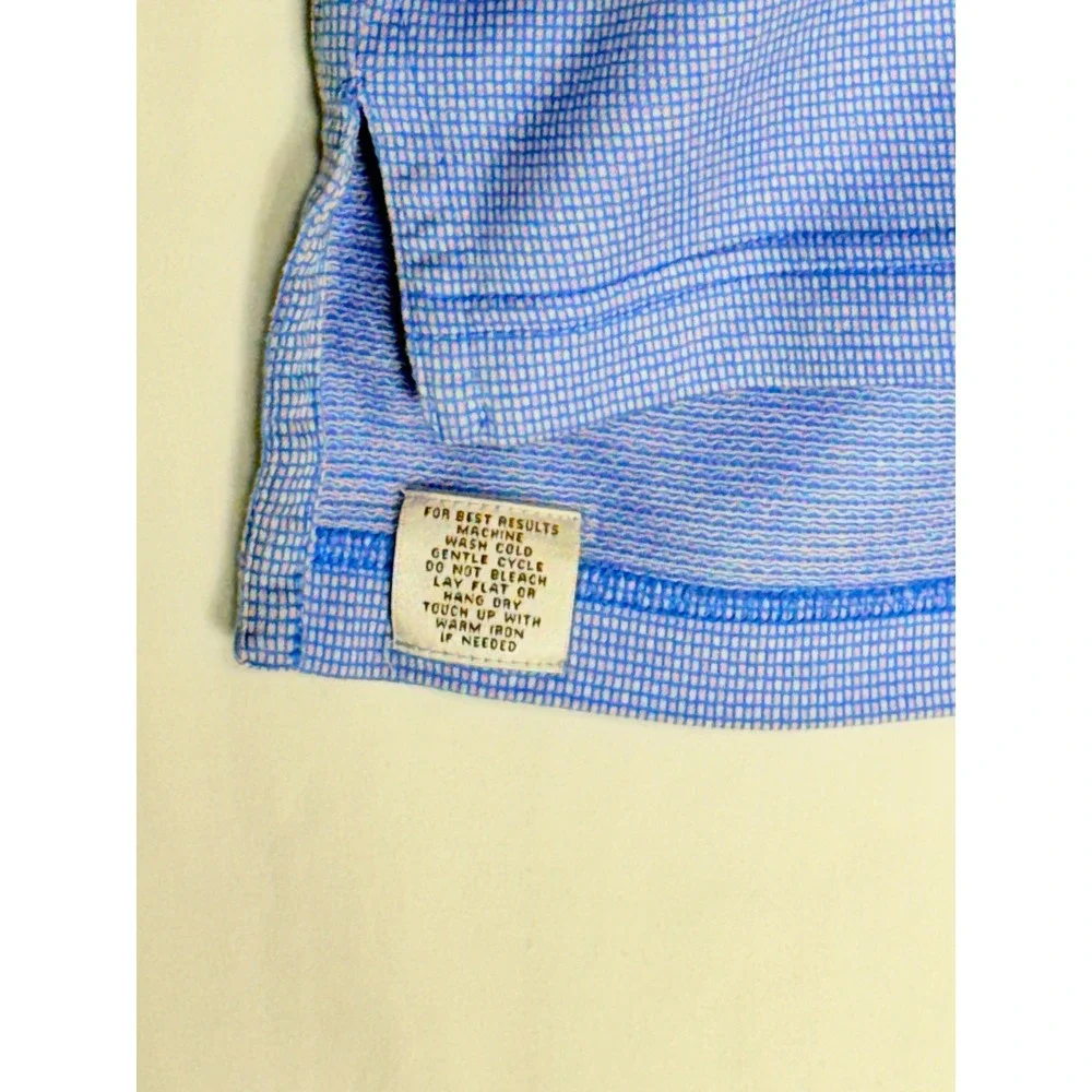 Peter Millar Mens XL Blue Geo Print Performance Polo Shirt Short Sleeve Golf - Picture 5 of 8